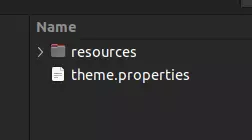 Theme type entry point: theme.properties